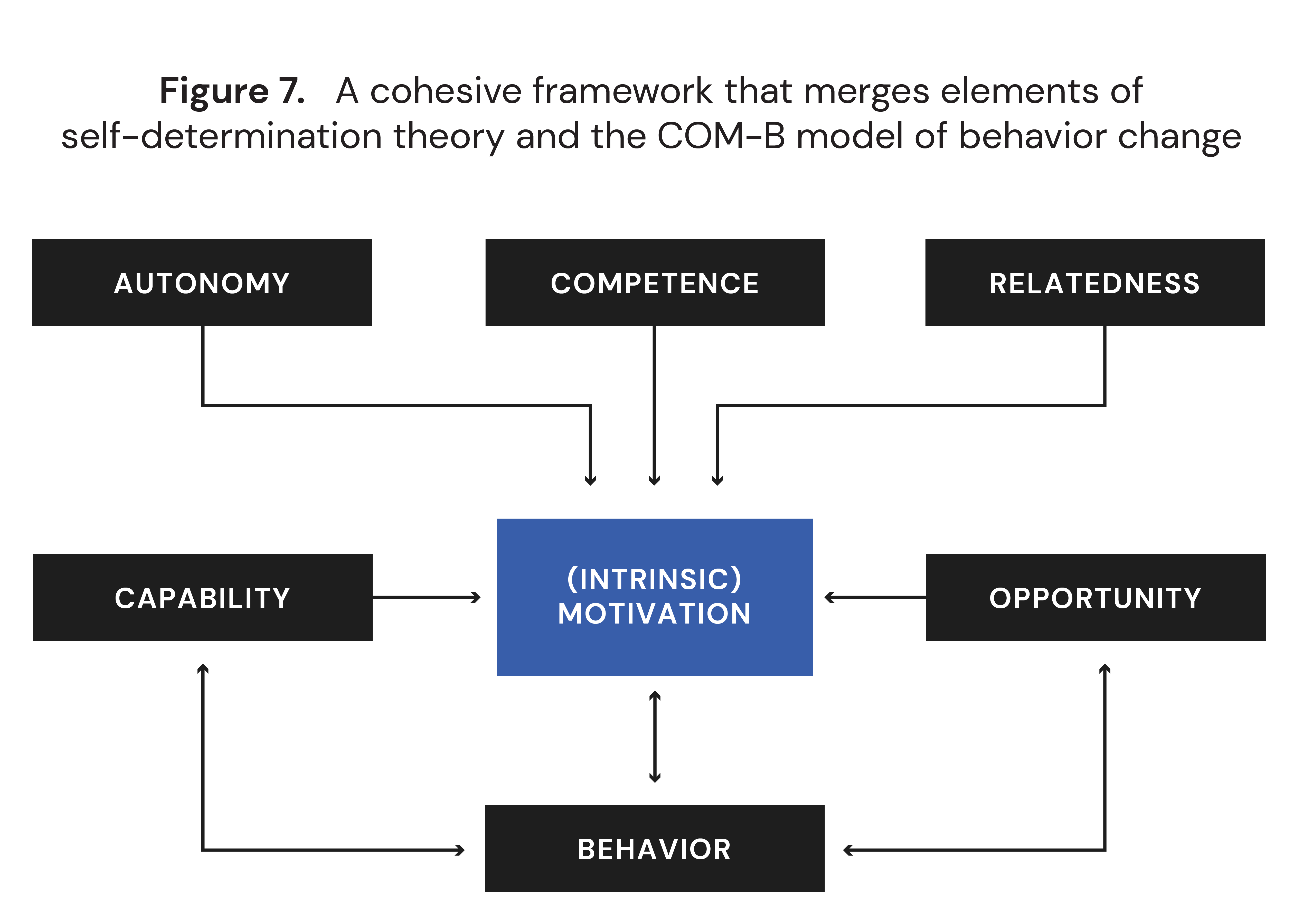 A cohesive framework that merges elements of self-determination theory and the COM-B model of behavior change