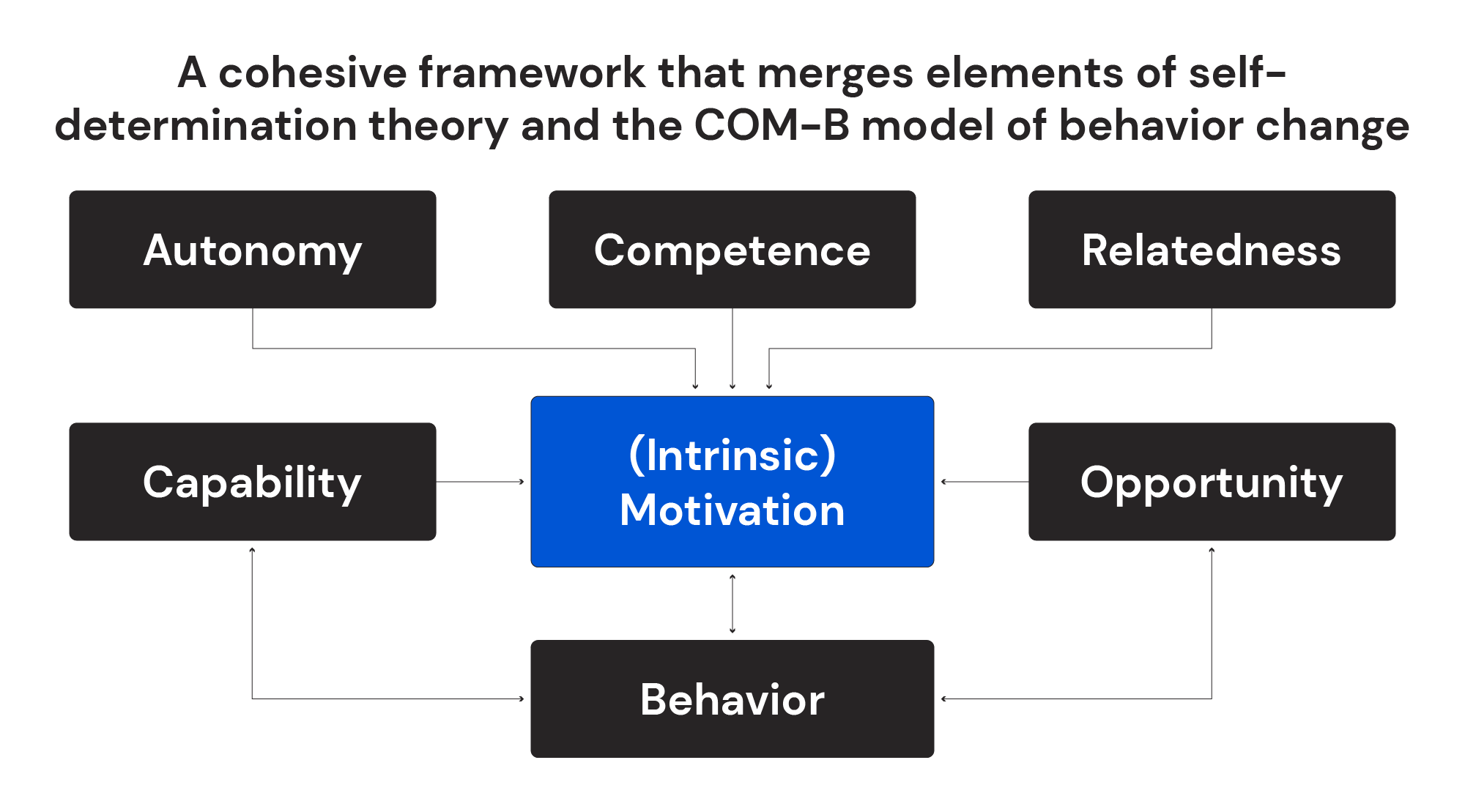 A cohesive framework that merges elements of self-determination theory and the COM-B model of behavior change