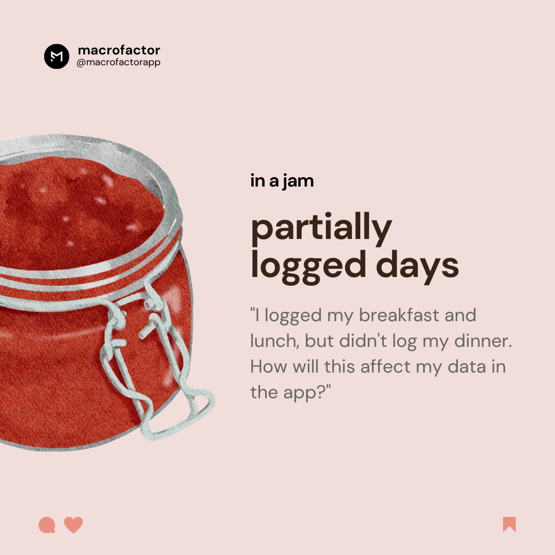 in a jam, partially logged days