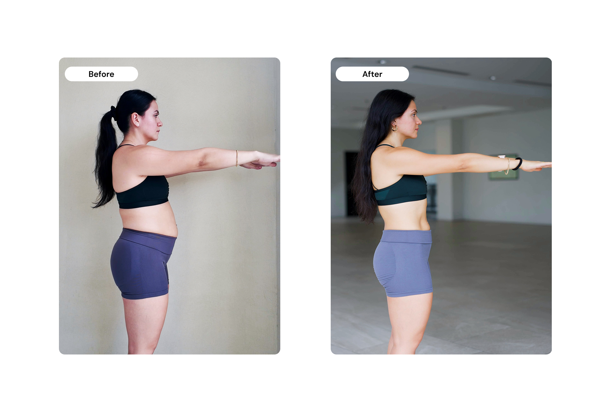 Before and after - side