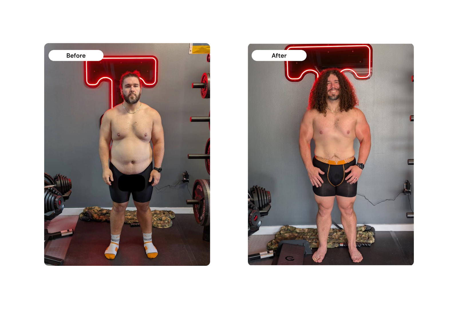 Terry before and after - front